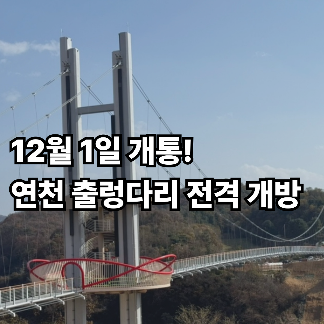 연천 한탄강 베개용암 출렁다리 12월 1일 개통 겨울 여행지 추천 연천 관광 꿀팁