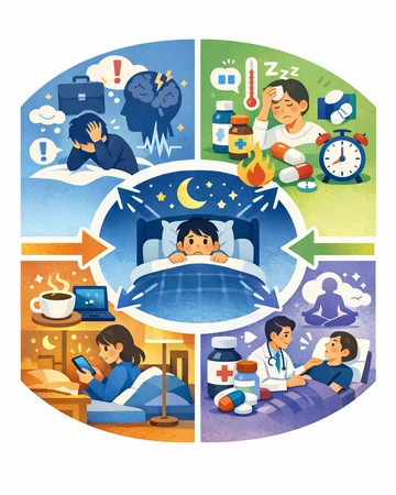 심한 불면증 원인과 수면 주기 변화 설명24