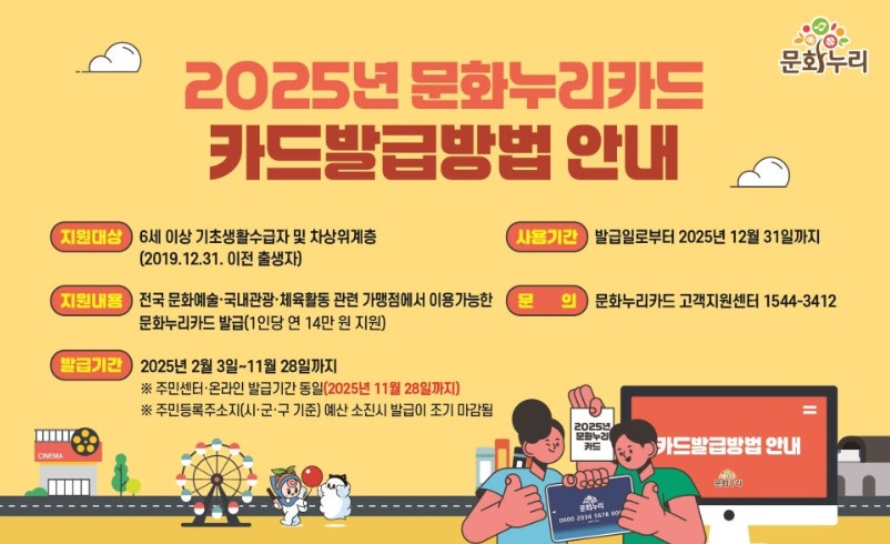 문화누리카드발급안내