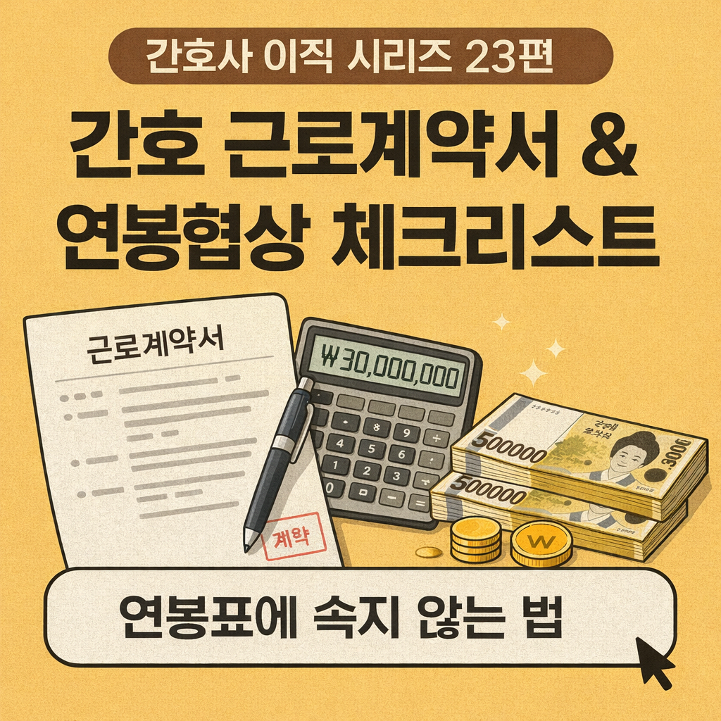 간호사 이직 시리즈 23편: 연봉표에 속지 않는 법