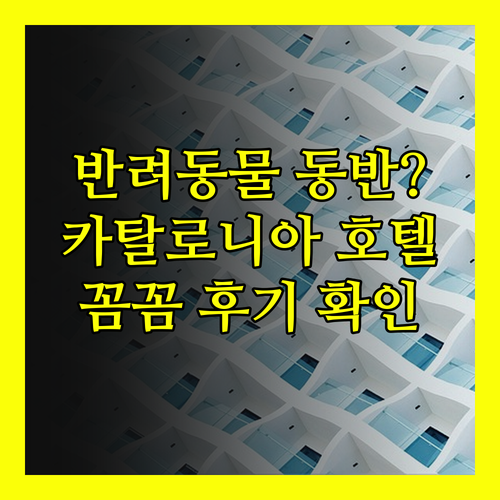 카탈로니아 아테나스 호텔 반려동물 동