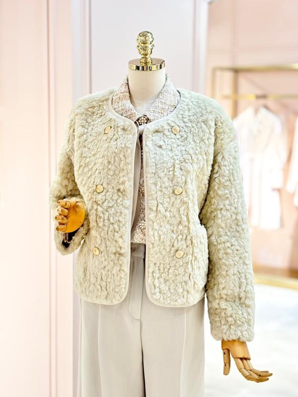 샤틴 리얼 양털 시어링 자켓 S234H173 LE1215815943