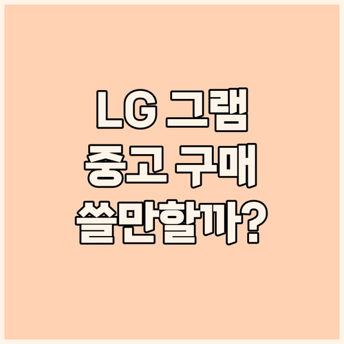 LG 그램 중고 구매 후기 슬림 노트..