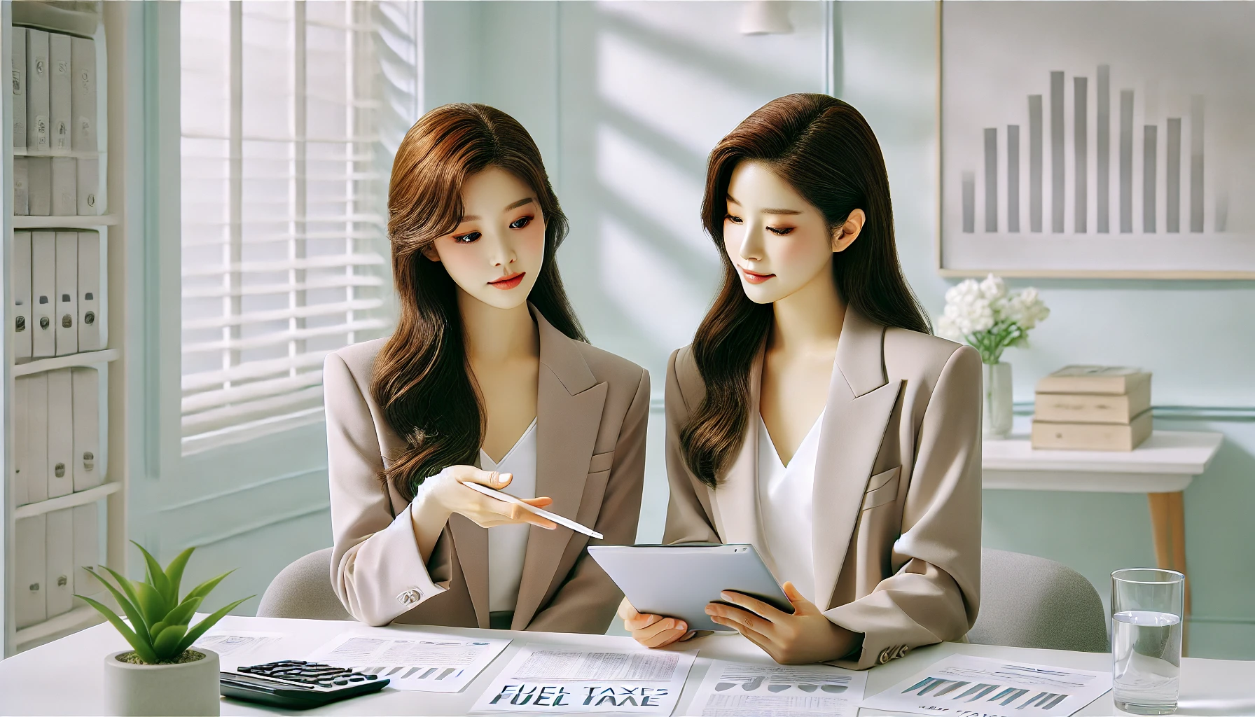 유류세와 판매부과금 관련 상담하는 이미지