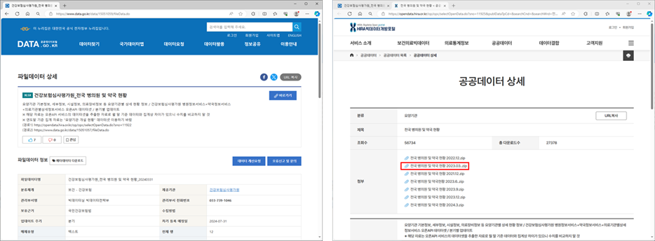 공공데이터포털 화면