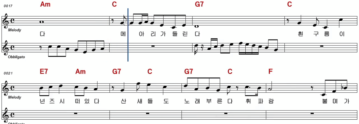 김국환(도미) 하이킹의 노래 악보