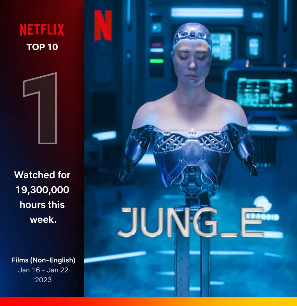 로봇 정이의 상체만 있는 정이 (JUNG_E, 2023) 포스터