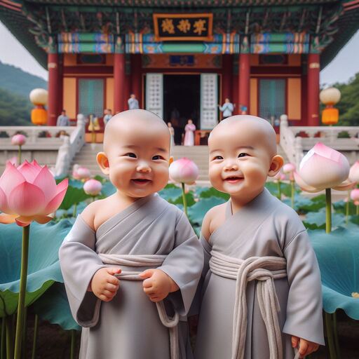 부천님 오신 날 동자승 이미지