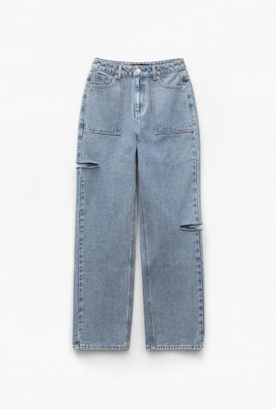 미쏘 슬릿 구제 아웃포켓 일자핏 데님 MIWTJD424J