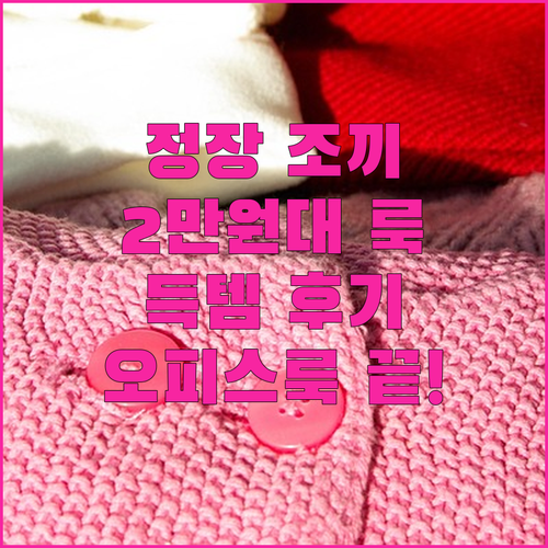 정장 조끼, 2만원대로 오피스룩 완성..