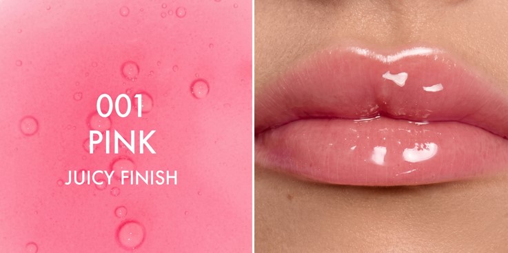<img src="dior-lip-glow-oil-001-pink-swatch.jpg" alt="디올 립 글로우 오일 001 핑크 컬러의 맑은 유리알 광택 입술 발색 사진, Dior Lip Glow Oil 001 Pink shade sheer and glossy finish on lips">