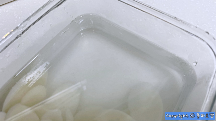 물에-담군-떡국떡-색깔