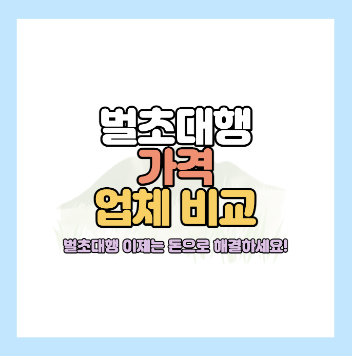 벌초대행-비용