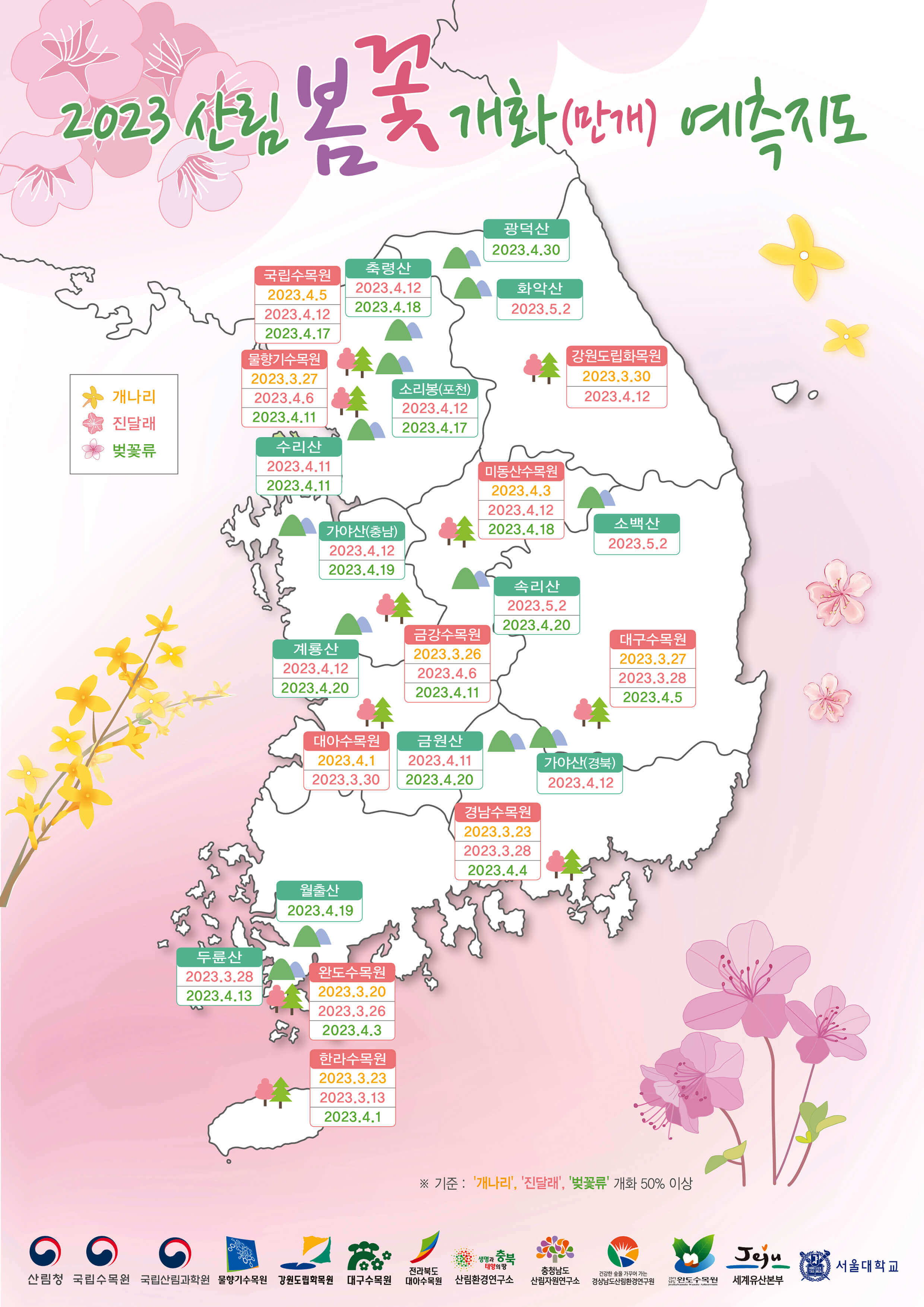 산림청 2023 봄예측지도