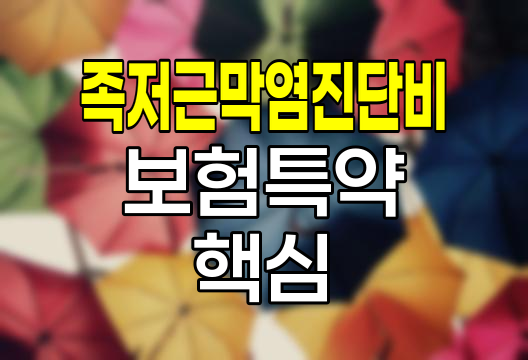 메리츠화재 족저근막염진단비 보험특약 핵심 정보