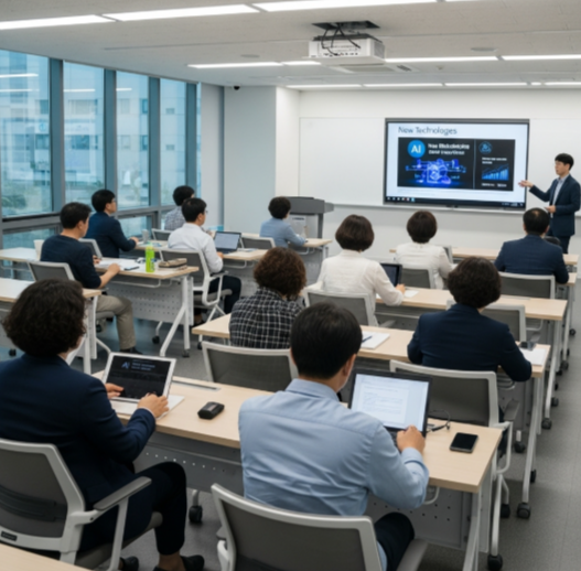 취업 교육받는 실업자 이미지