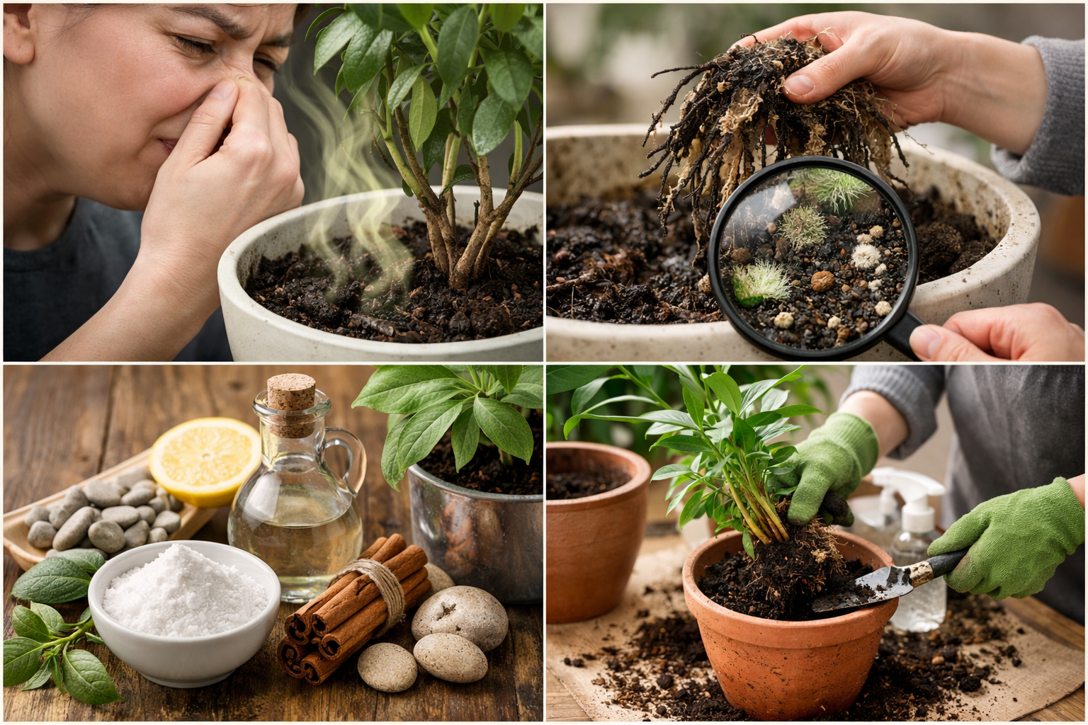 화분 흙 냄새 나는 이유와 해결법