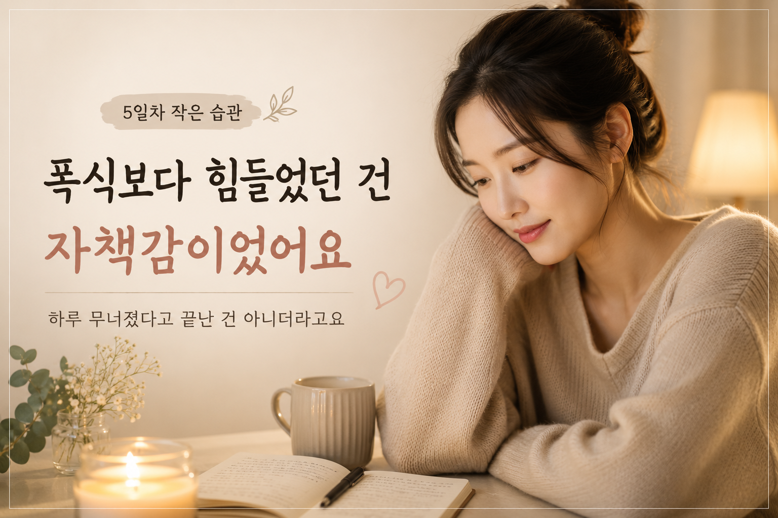 폭식보다 더 힘들었던 건 자책감이었어요