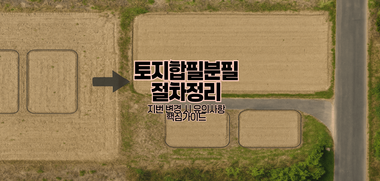 토지합필분필 절차정리｜지번 변경 시 유의사항 핵심가이드