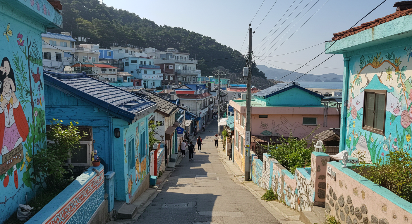 통영 동피랑 벽화마을