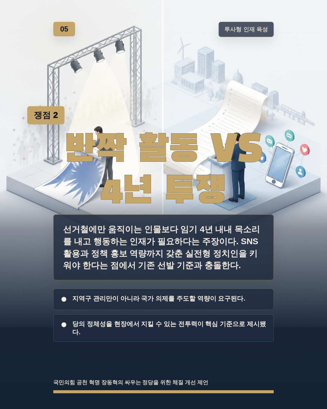반짝 활동 VS 4년 투쟁