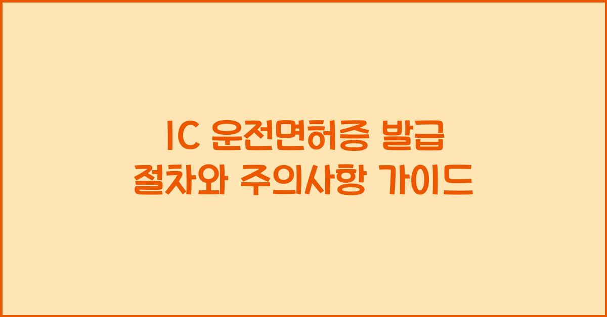 IC 운전면허증 발급