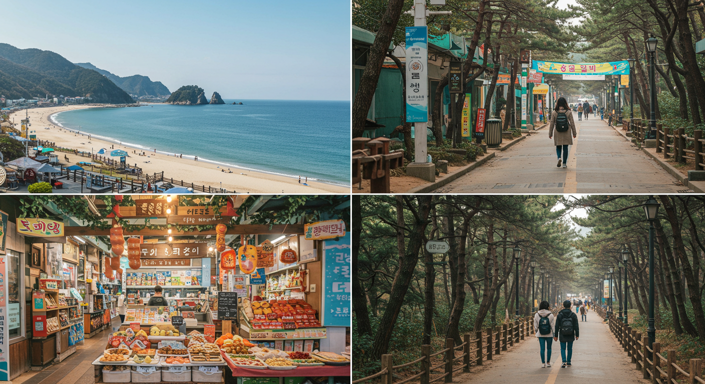 강릉 안목해변, 속초 중앙시장, 춘천 남이섬 풍경을 한눈에.