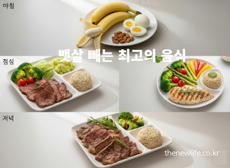 뱃살 빼는 최고의 음식 아침&middot;점심&middot;저녁 식단 구성