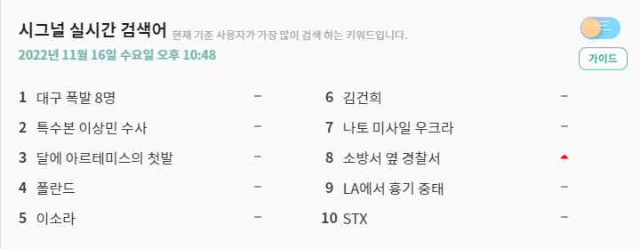 시그널실시간검색어