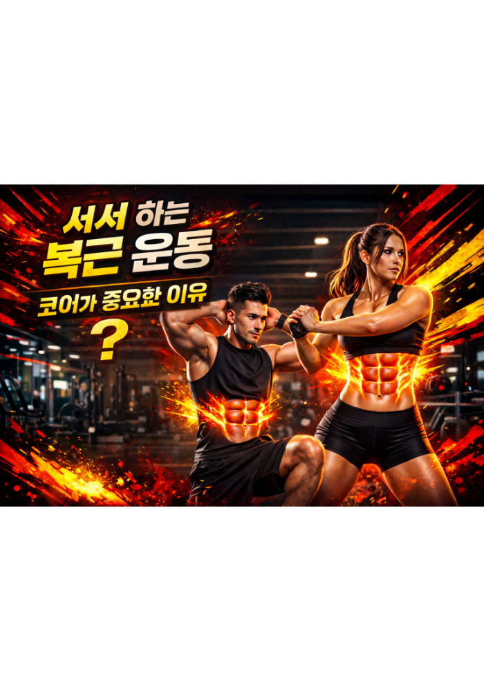 서서 하는 복근 운동에서 코어가 중요한 이유