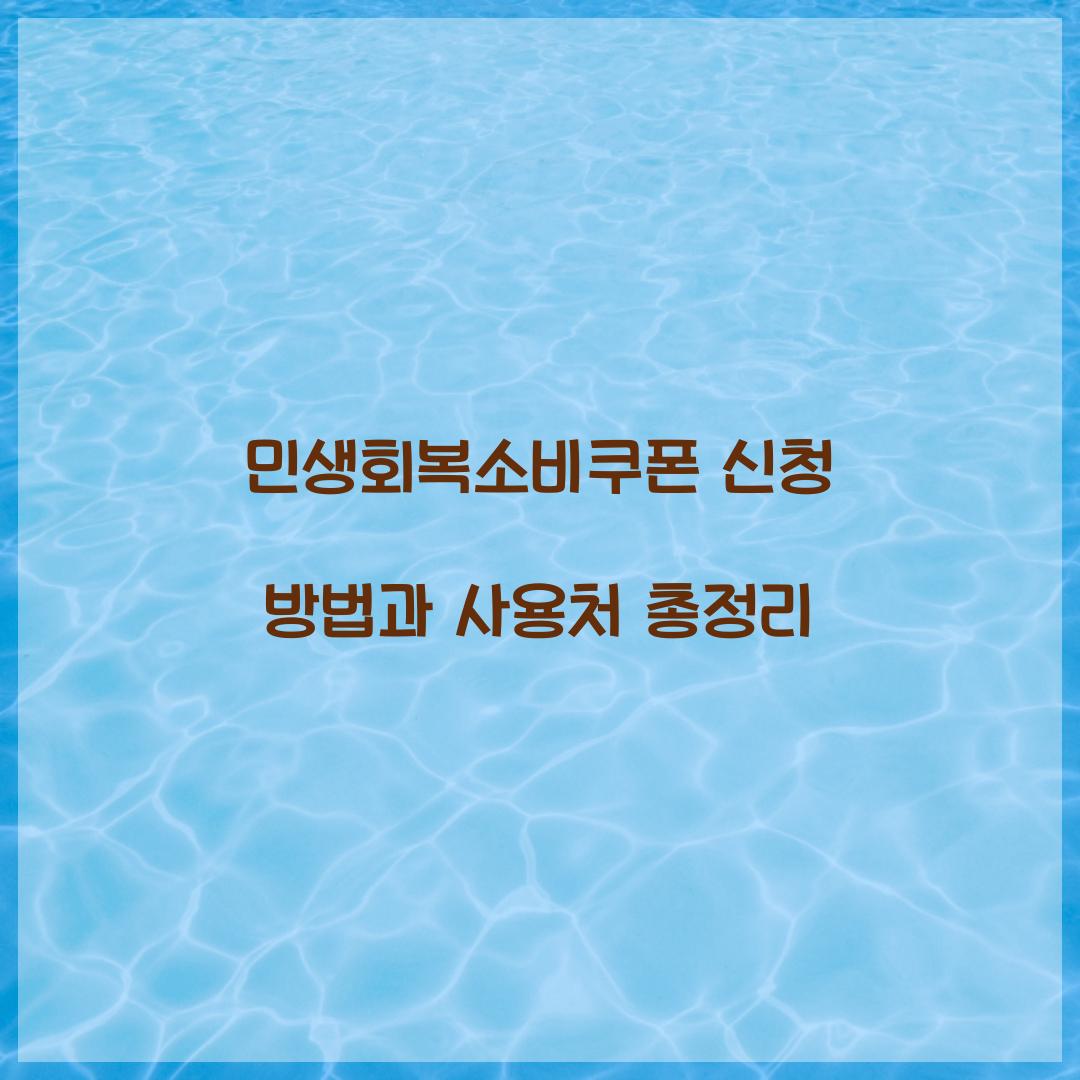 민생회복소비쿠폰