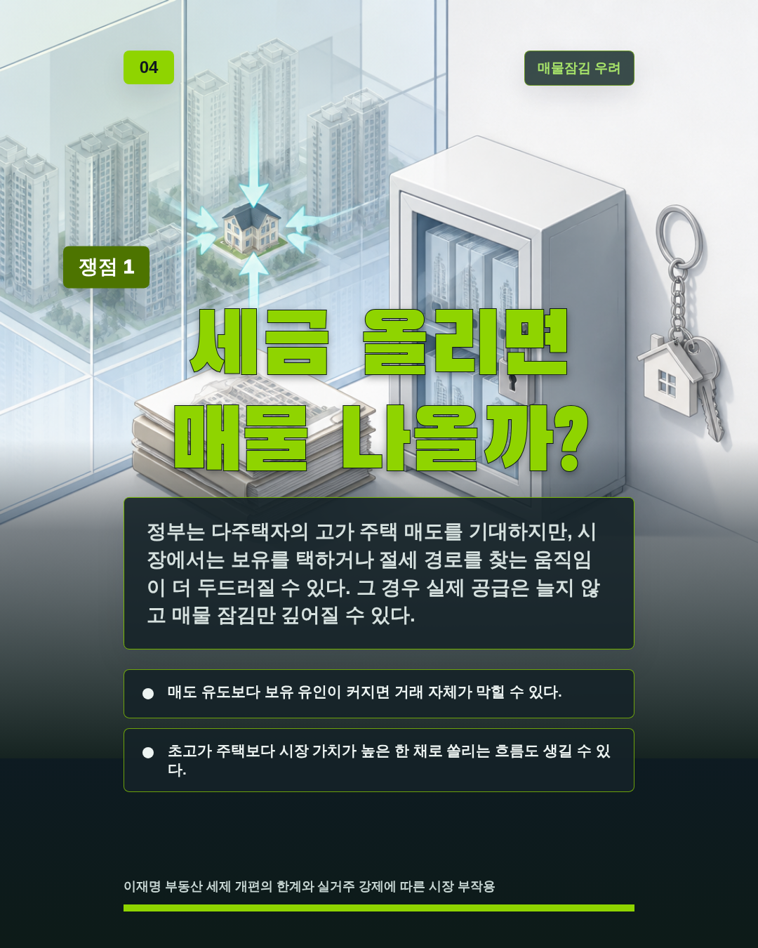 세금 올리면 매물 나올까?