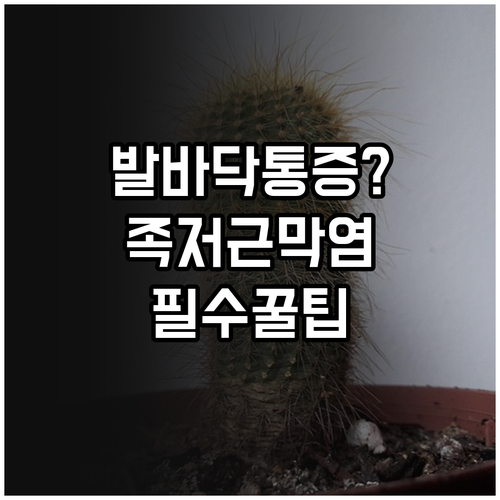 발바닥 통증 족저근막염 원인과 올바른..