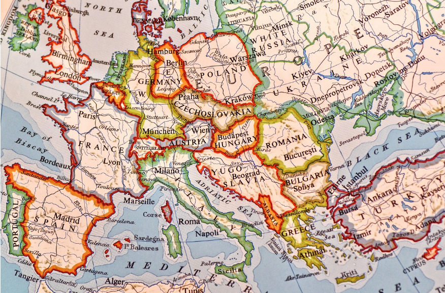 Europe, Countries, Map image