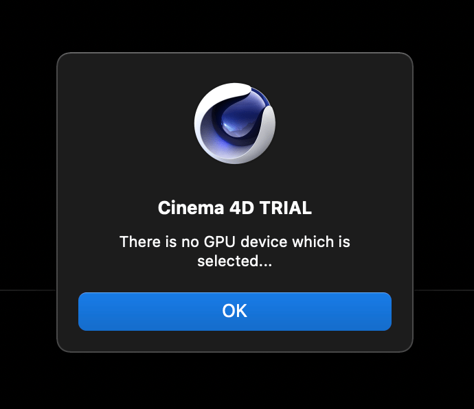 There is no GPU device which is selected...