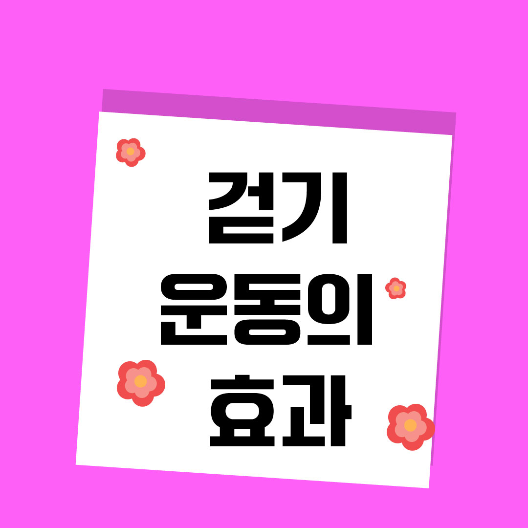 걷기-운동-효과