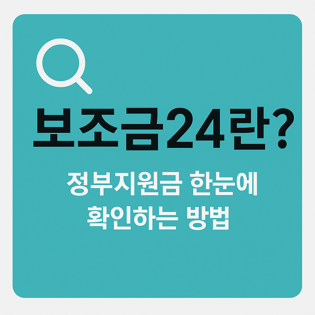 보조금24 정부지원금 확인방법의 관련사진