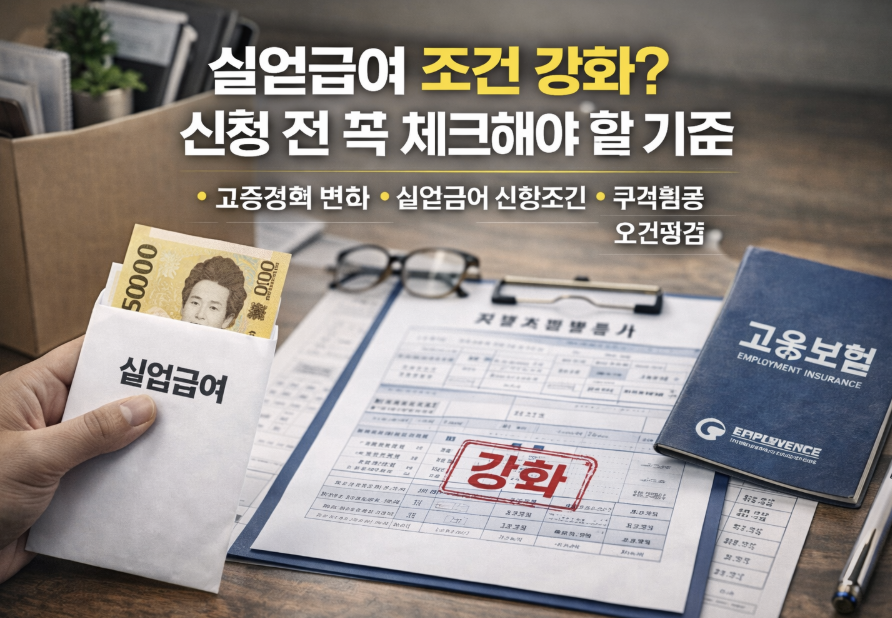 실업급여 조건 강화? 신청 전 꼭 체크해야 할 기준