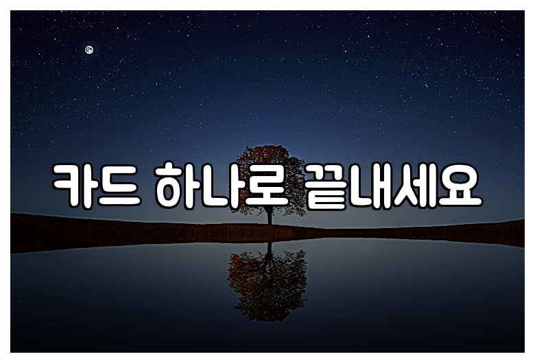 카드 하나로 끝내세요