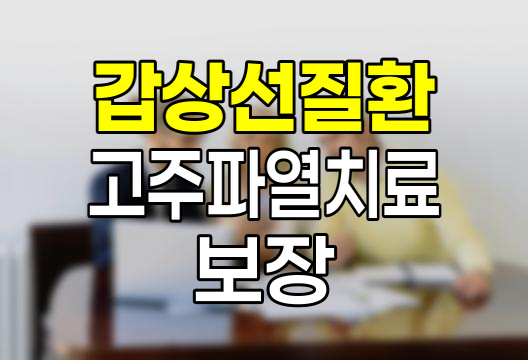 메리츠화재 갑상선질환 고주파열치료비 보장 분석