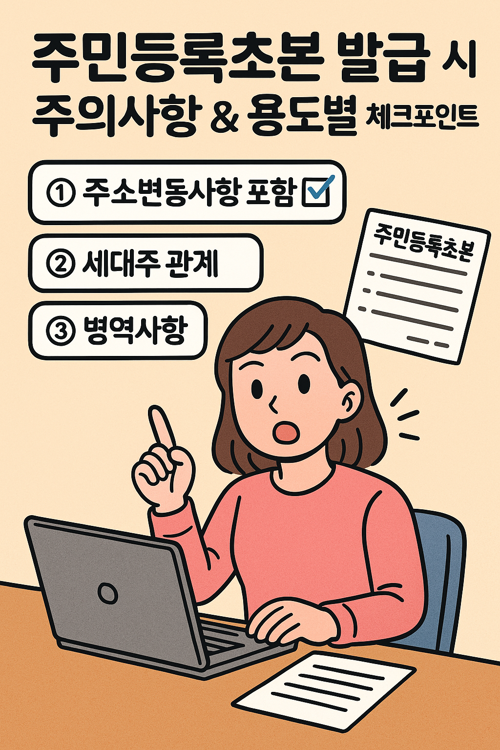 주민등록초본 발급 시 주의사항 & 용도별 체크포인트