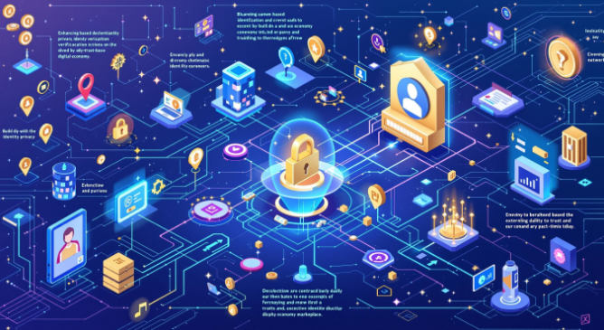 블록체인 기반 탈중앙화 신원 증명 시스템 이미지입니다.