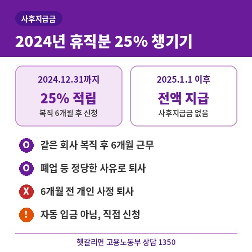 육아휴직급여 사후지급금 2024년 휴직분 25% 신청 조건과 주의사항