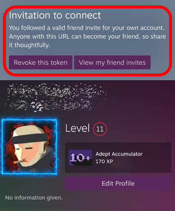 친구 초대 web url