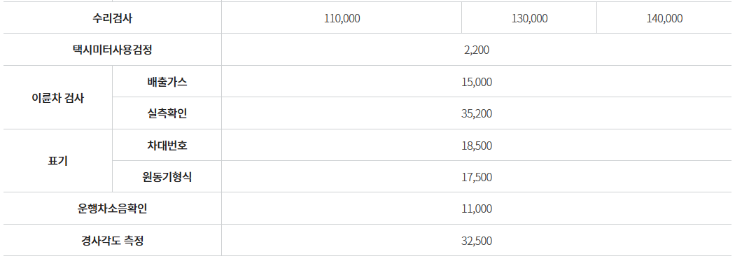 자동차정기검사