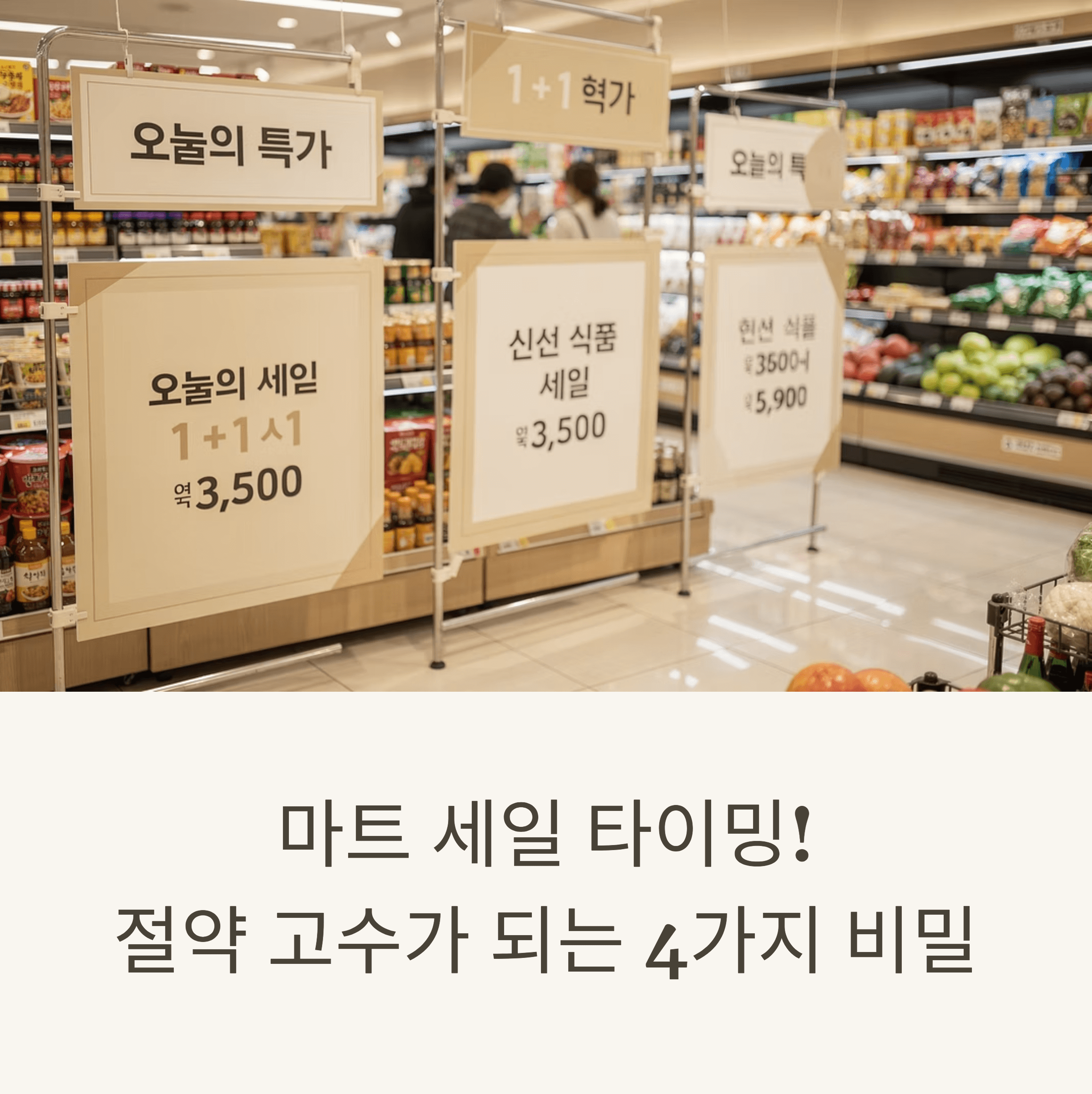 마트 세일 타이밍! 절약 고수가 되는 4가지 비밀