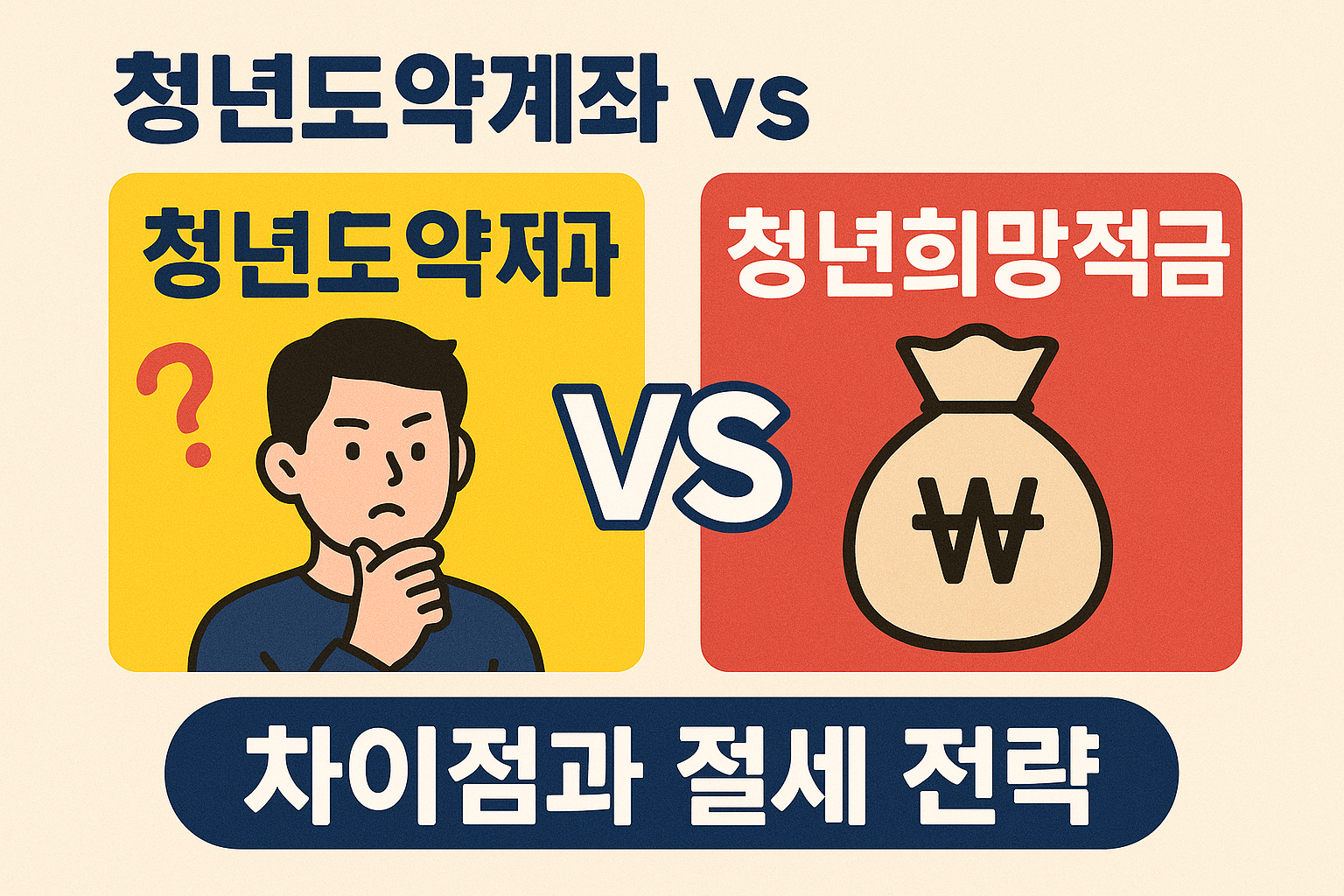 청년도약계좌 vs 청년희망적금 차이점과 절세 전략