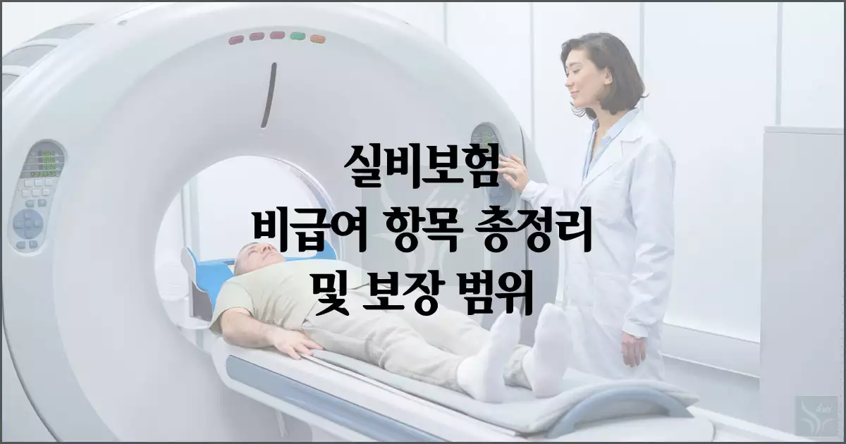 실비보험 비급여 항목과 보장 범위