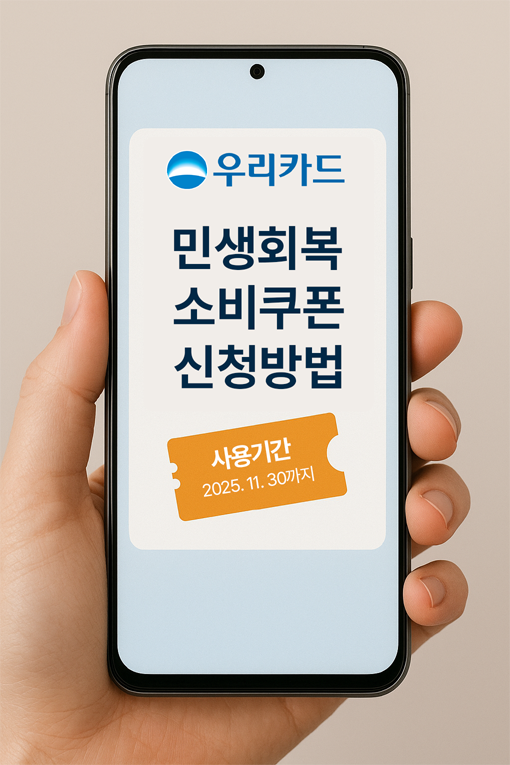 우리카드 민생회복 소비쿠폰 사용