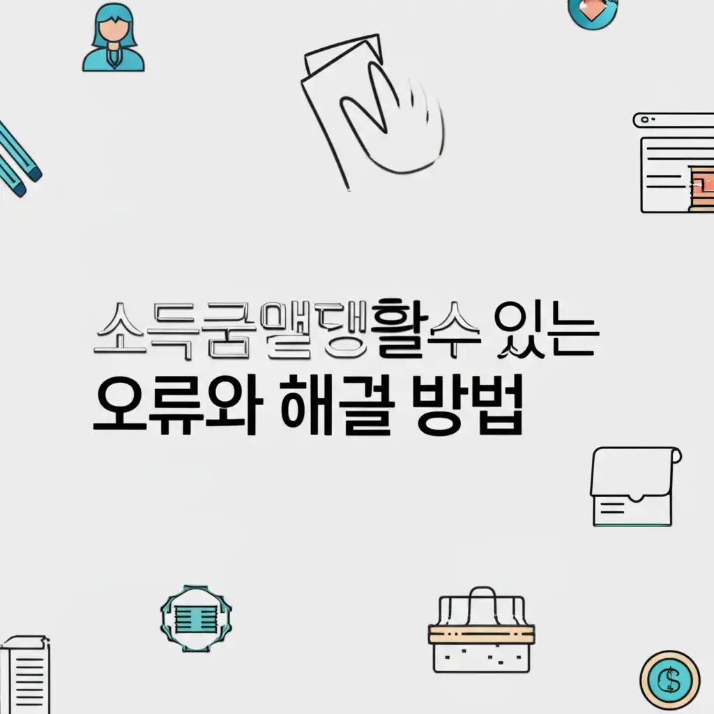 소득금액증명원 발급 시 흔히 발생하는 오류와 그 해결 방법을 안내하는 이미지